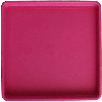 Viomes Linea 590 Square Plate Pot Rose 12x12cm