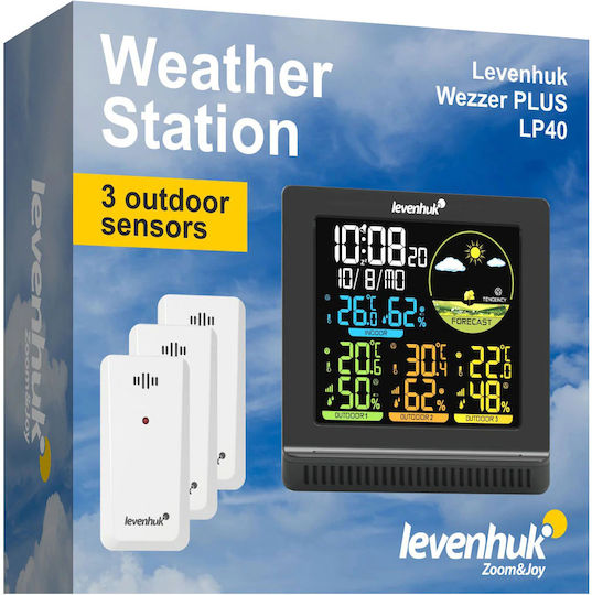 Levenhuk Wezzer Plus LP40 78894 Drahtlos Wetterstation Digital Tischplatte Schwarz Levenhuk Wezzer Plus LP40 78894 Drahtlos Wetterstation Digital Tischplatte Schwarz