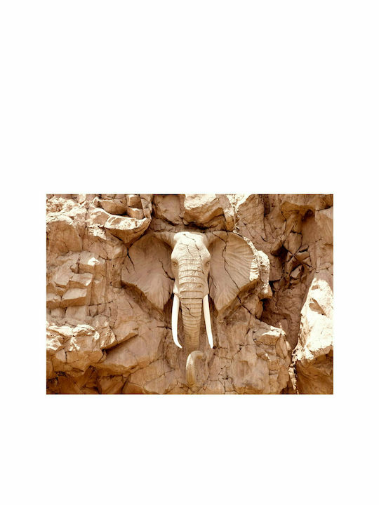 Wall Mural Stone Elephant (South Africa) Fabric Beige 200x140cm