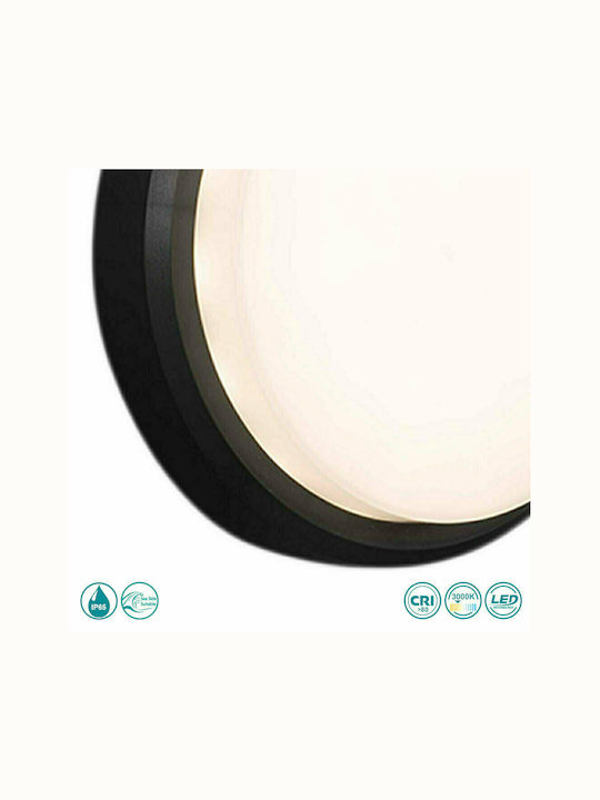 Faro Barcelona Tom Επιτοίχια Εξωτερική Πλαφονιέρα LED IP65 7W με Θερμό Λευκό Φως
