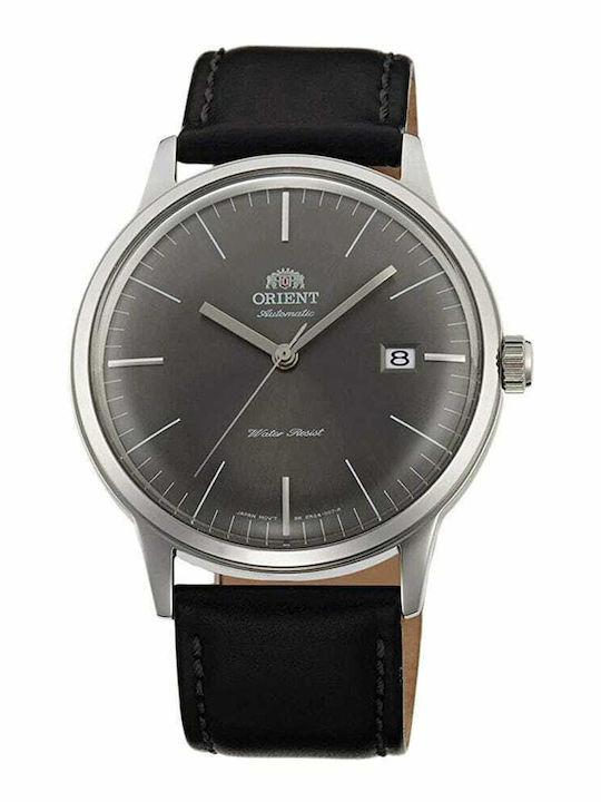 Orient Herrenuhr 40mm Batterie mit Schwarz Lederarmband