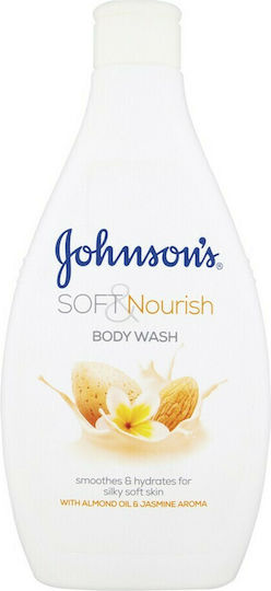 Johnson & Johnson Soft & Nourish Mandel Cremiges Schaumbad mit Mandel Feuchtigkeitsspendend 750ml