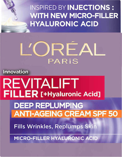 L'Oreal Paris Revitalift Filler Creme Gesicht Tag mit SPF50 50ml