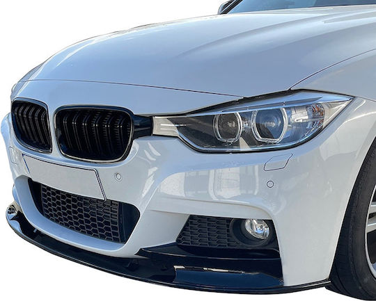 Carner Spoiler Car Front Glossy Black M-Performance Compatible with BMW Series 3 F30/F31 2011-2019 M-Packet