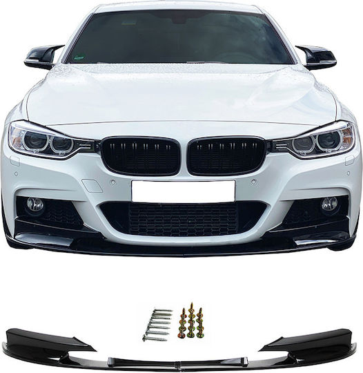 Carner Spoiler Car Front Glossy Black M-Performance Compatible with BMW Series 3 F30/F31 2011-2019 M-Packet