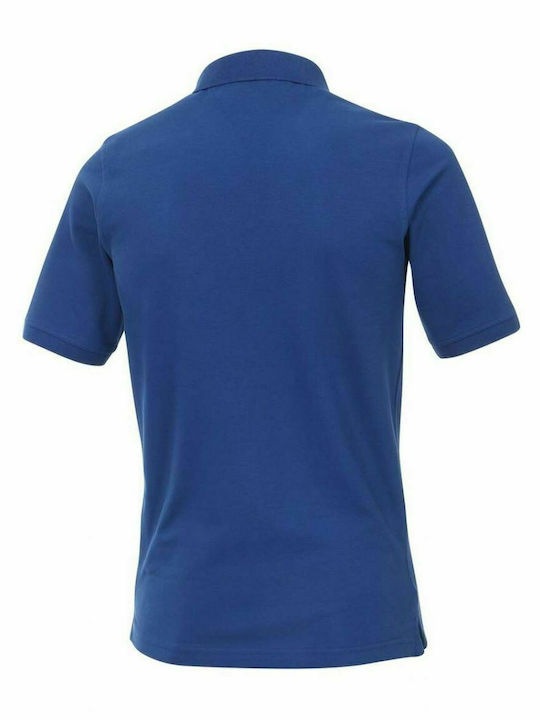 REDMOND Herren-Poloshirt mit kurzen Ärmeln, blau