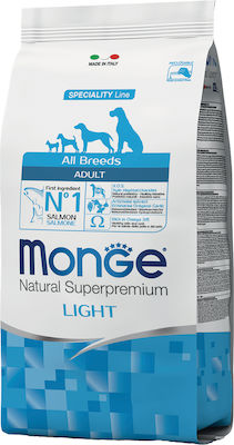 Monge Speciality Line Light 2.5kg Dry Food Diet for Adult Dogs with Rice and Salmon