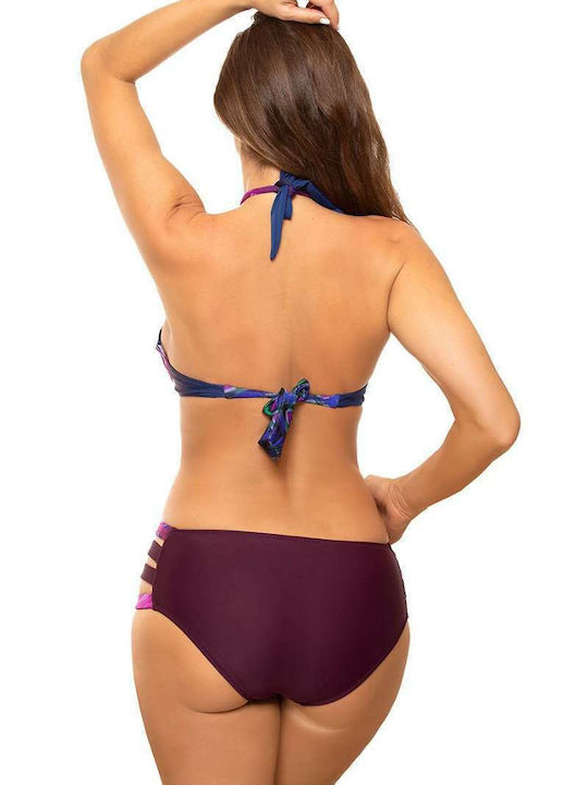 Marko Set Bikini cu Umplutură Animal Print Bordeaux/Purple