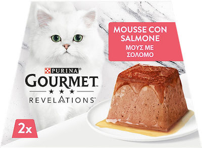 Purina Gourmet Revelations Wet Food for Adult Cats In Tray with Salmon 2pcs 57gr