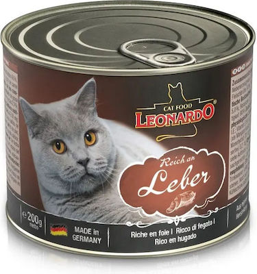 Leonardo Κονσέρβα Wet Food for Adult Cats In Can with Liver 1pc 200gr