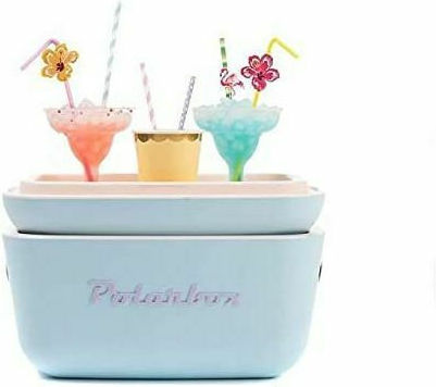 Polarbox Classic & Pop Style Portable Fridge 12lt Light Blue - Pink