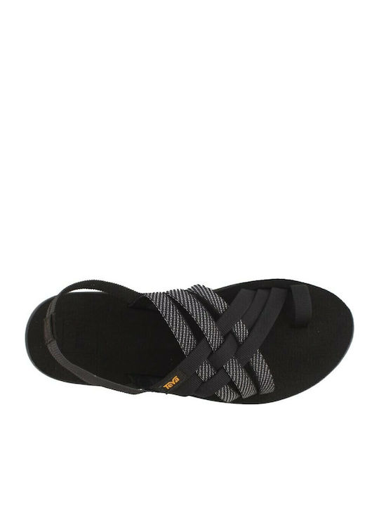 Voya Strappy Women's Flat Sandals Sporty Black