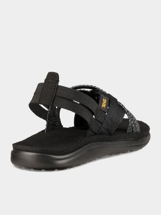 Voya Strappy Women's Flat Sandals Sporty Black