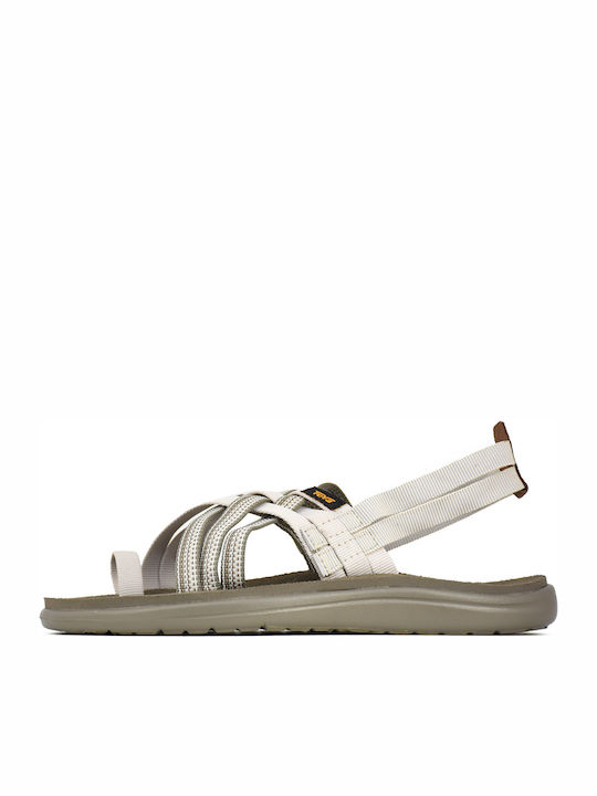 Voya Strappy Women's Flat Sandals Sporty White