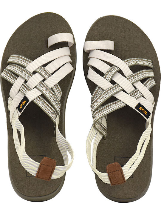 Voya Strappy Women's Flat Sandals Sporty White