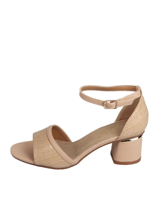 Leather Sandals Beige