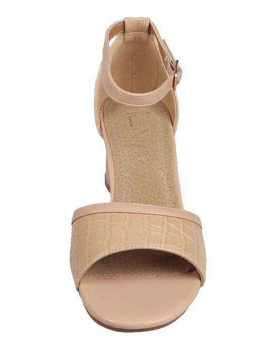 Leather Sandals Beige