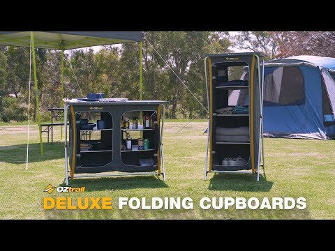 OZtrail Deluxe Ντουλάπα Αλουμινίου για Camping Πτυσσόμενη Γκρι