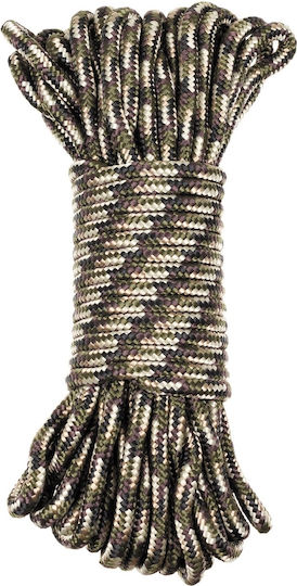 MFH Commando Rope Σχοινί Διαμέτρου 5mm με Μήκος 15m Μαύρο Camo 5mm 15m