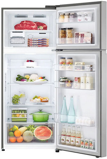 LG Ψυγείο Δίπορτο 395lt Total NoFrost Υ176xΠ70xΒ68εκ. Inox GTBV36PZGKD