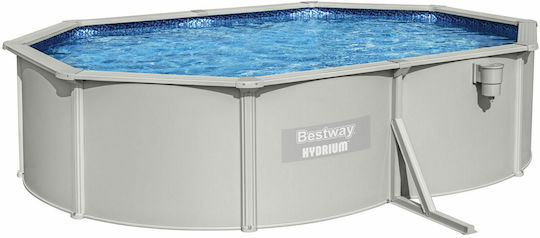 Bestway Oval Swimming Pool PVC 3785L with Metallic Frame 500x360x120cm Grey