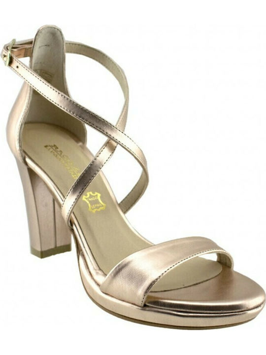 Leather Sandals Rose Gold