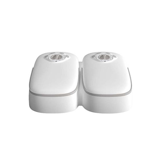 PetWant F7 Automat Hranitoare din Plastic ABS pentru Câine & Pisică 2x 150ml 24.2cm în Culoare Alb