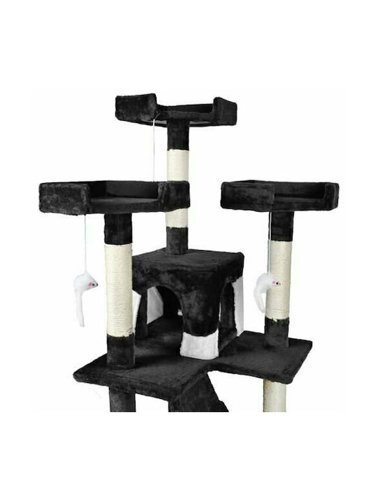 Scratching Post Cat Trees Black 5 levels 49x49x170cm