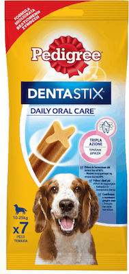 Pedigree Dentastix Îngrijirea dentară Stick pentru câini pentru Rase medii cu gust de Pui 180gr 2buc 2x180gr