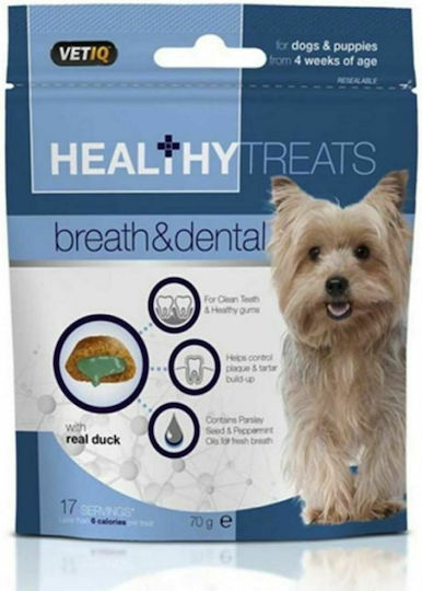 Mark & Chappell Healthy Treats Breath & Dental Зъбна Лекува Куче против Лош дъх за Малки породи с Вкус на Мента 70гр