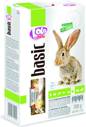 Lolo Pets Basic Main Food with Grains for Rabbit 600gr