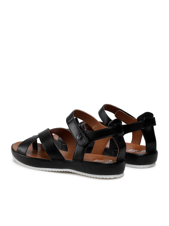 Women's Flat Sandals Anatomic with Strap in Black Color