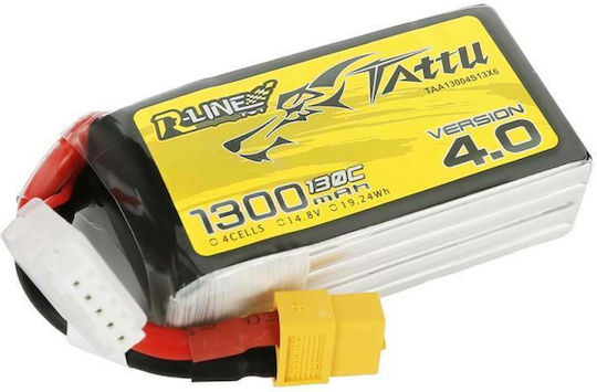 Tattu R-Line V4 Μπαταρία Li-Po 14.8V 1300mAh 130C 4S XT60 για Τηλεκατευθυνόμενο