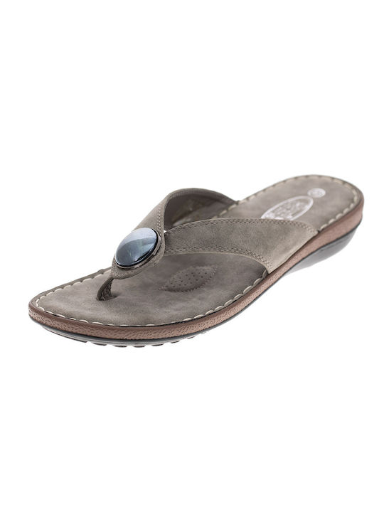 Sunshine Women's Flat Sandals Anatomic in Gray Color