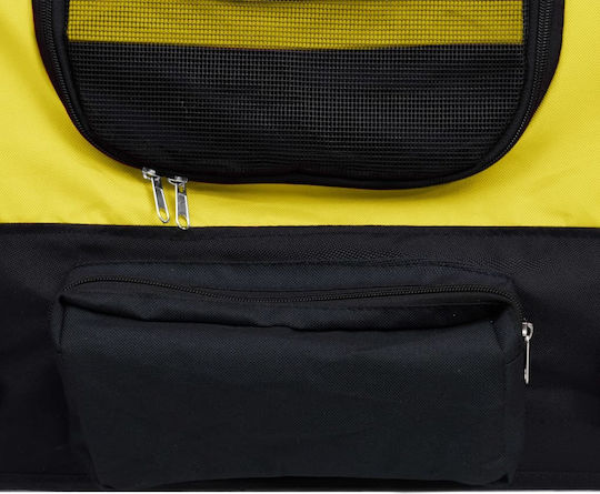 vidaXL Fahrradanhänger für Hunde Gelb L143xB63.5xH103cm.