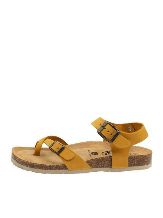 Leather Women's Flat Sandals Anatomic with Strap Mayo
