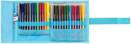 Moos Rollers Pencil Case Full Barrel Light Blue