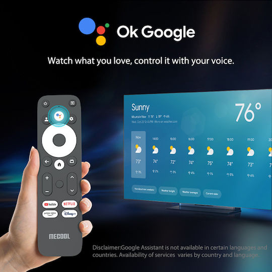 Mecool Smart TV Stick KD3 4K UHD με Bluetooth / Wi-Fi / HDMI και Google Assistant