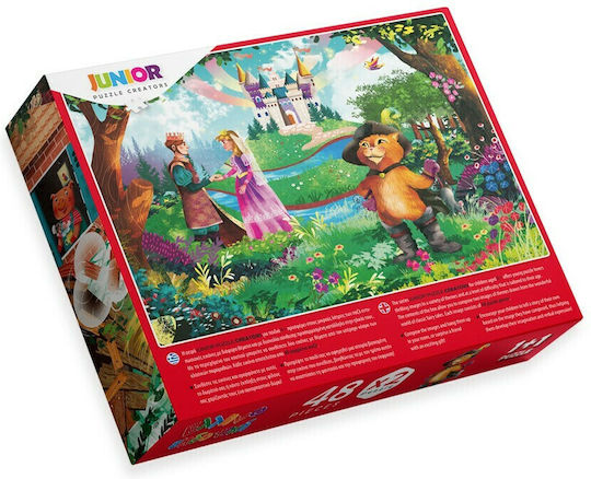 Παιδικό Puzzle Τα Τρια Γουρουνάκια και Ο Παπουτσωμένος Γάτος για 4+ Ετών 48pcs Ελληνοεκδοτική