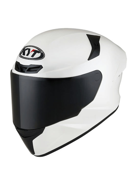 KYT TT-Course Plain White Motorradhelm Volles Gesicht ECE 22.05 / ECE 22.06 1450gr