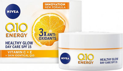 Nivea Q10 Energy Gesundes Strahlen Feuchtigkeitsspendend Creme Gesicht Tag mit SPF15 mit Vitamin C 50ml