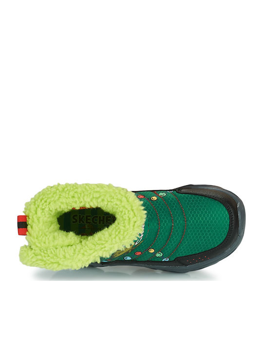 Kids Snow Boots with Velcro Green