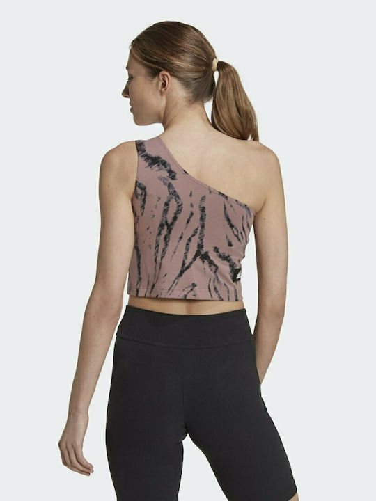 Adidas Crop Top Sportiv pentru Femei Maro