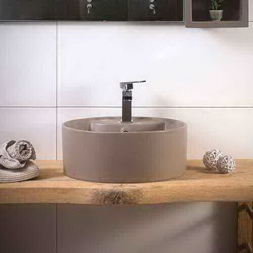 Adamidis Zero 44 Επικαθήμενος Νιπτήρας Πορσελάνης 44x44x18cm