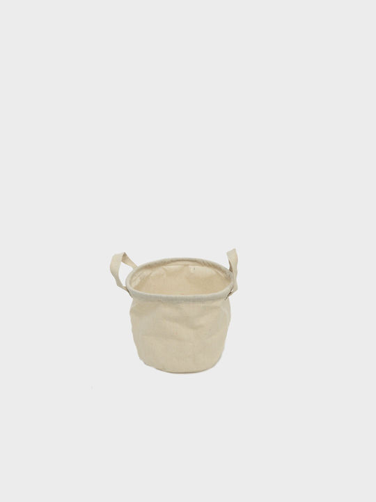 Faitakis Pack Übertopf Stoff Beige 17x17x17εκ.