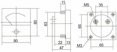 Blow Electric Panel Ammeter 5900804004585