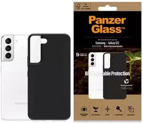 PanzerGlass Biodegradable Back Cover Plastic Black (Galaxy S22)