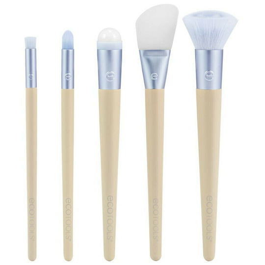 EcoTools Комплект с Четки за Грим от Синтетичен Косъм Hydro-Glow Kit 5бр