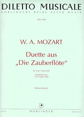 Doblinger Mozart Duets From Die Zauberflote pentru Violoncel