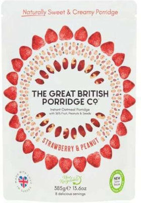 The Great British Porridge Co Porridge Βρώμης Strawberry and Peanut Butter 385gr